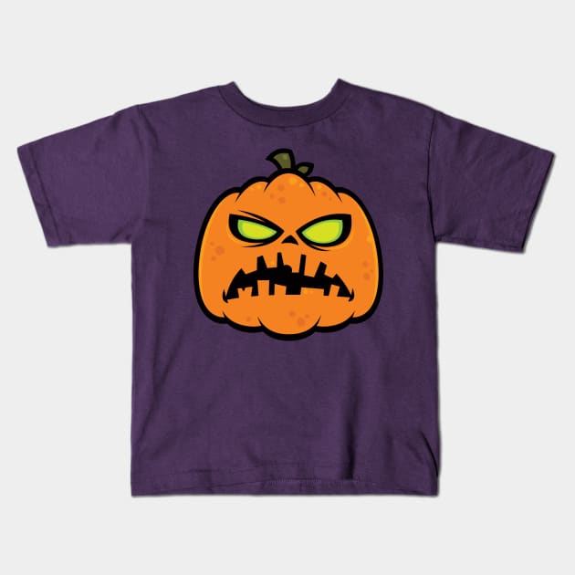 Pumpkin Zombie Kids T-Shirt by fizzgig